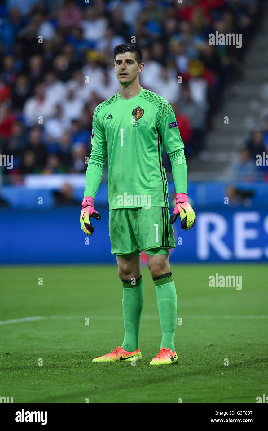 Thibaut Courtois Belgium June 13 16 Football Uefa Euro France 16 Group E Belgium 0 2 Italy At Stade De Lyon Lyon France C Aicfoto Aflo Alamy Live News Stock Photo Alamy