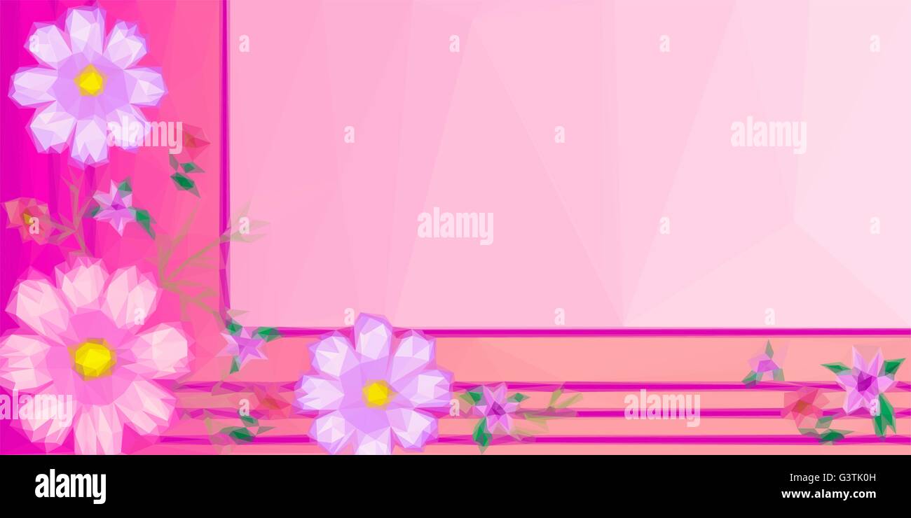 Background with Low Poly Floral Pattern Stock Vector Image & Art - Alamy