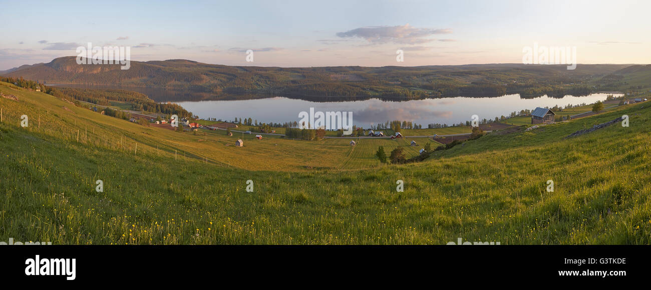 Sweden, Jamtland, Offerdalsbygden, Scenic view of rural landscape Stock Photo
