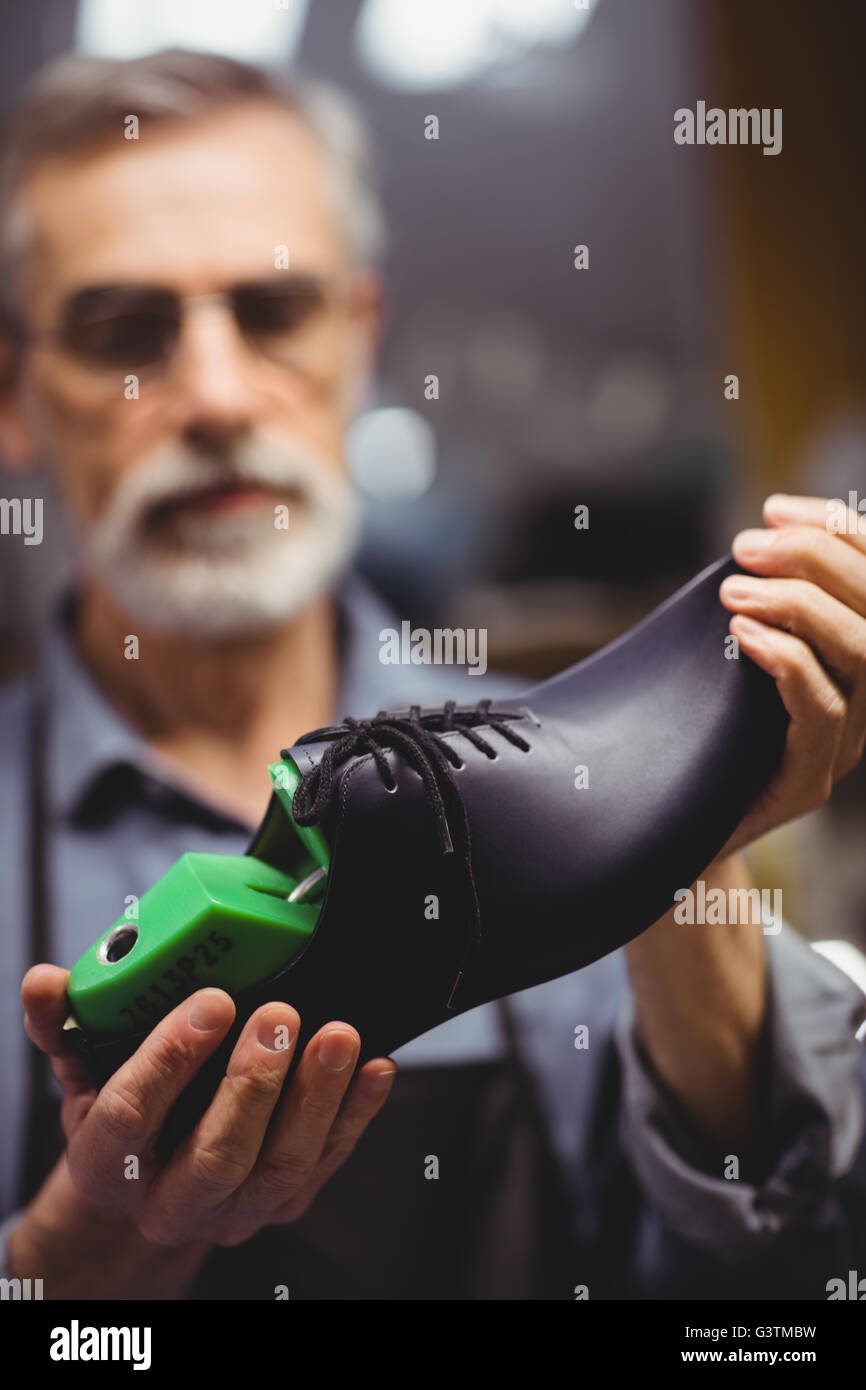 Focus on foreground of a shoe Stock Photo
