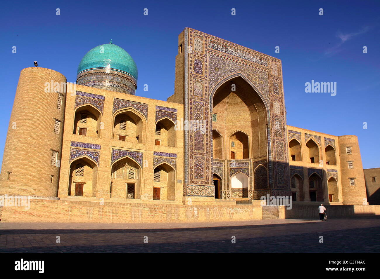 The Mir-i Arab Madrasa in Bukhara, Uzbekistan Stock Photo