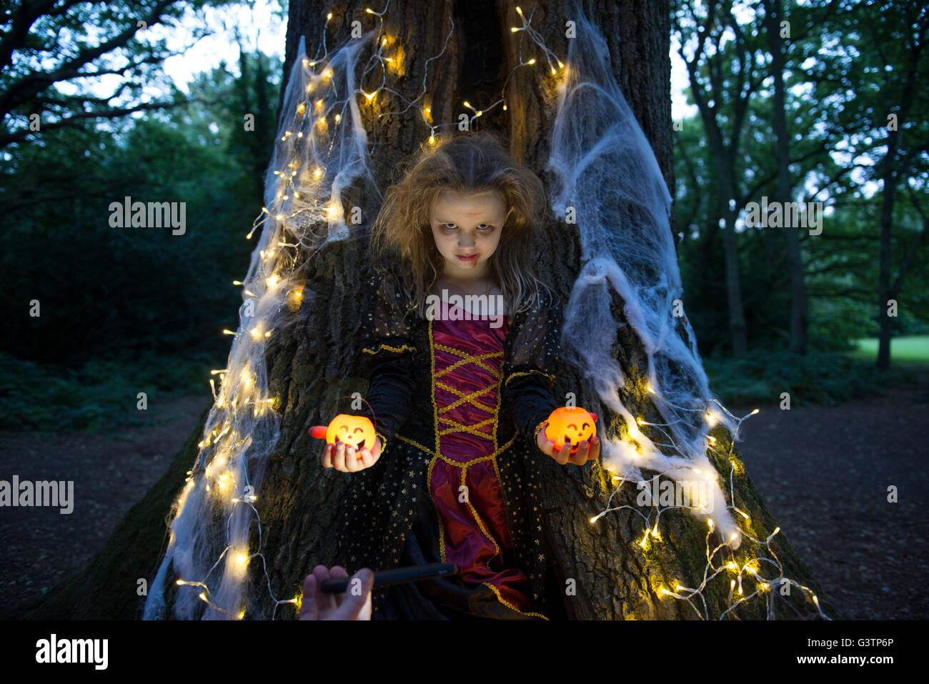 A child dressed in costume for Halloween Night Stock Photo - Alamy