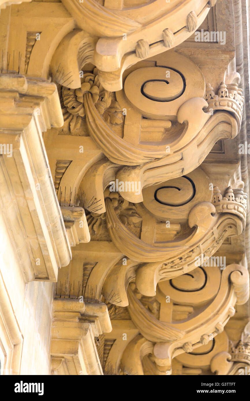 Ornate facade construction Malta Stock Photo