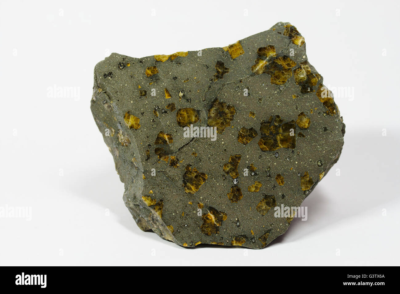 Nephelinite, porphyry, from Engare Sero, Tanzania (specimen 7 cm wide) Stock Photo