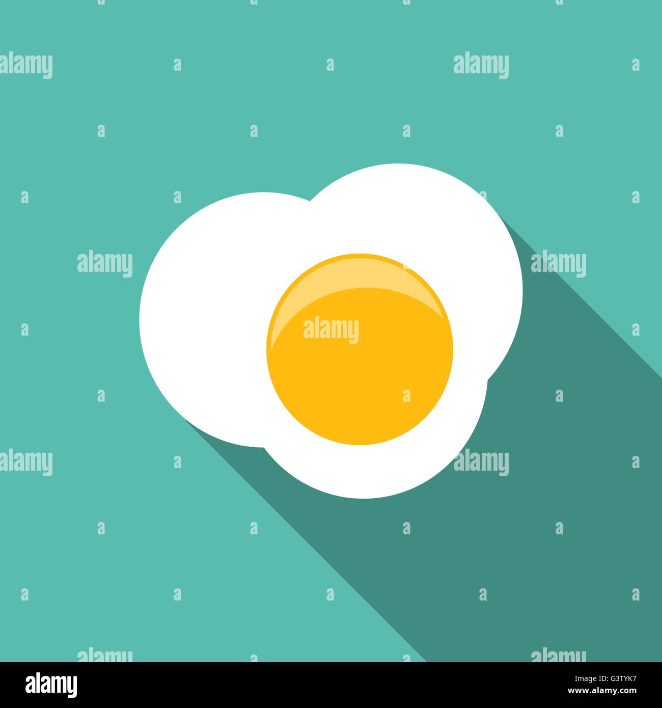 Breakfast Scrambled Eggs Icon in Modern Flat Style Vector Illust Stock ...