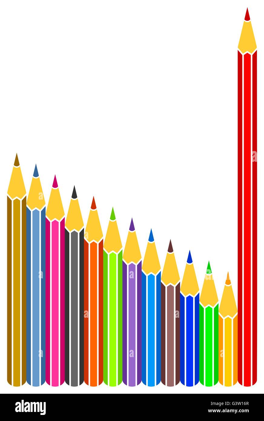 Colored pencils. Stock Vector