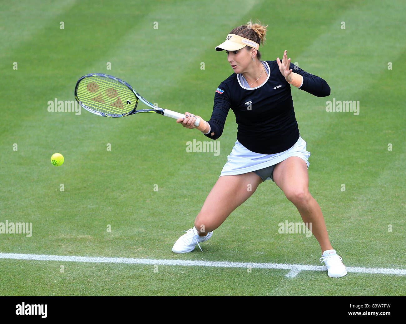 Switzerland S Belinda Bencic Plays Against Romania S Irina Camelia Begu During Day Three Of The 2016 Aegon Classic At The Edgbaston Priory Birmingham Stock Photo Alamy