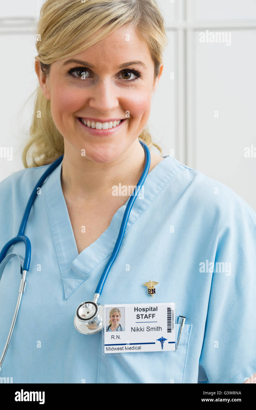 Portrait of nurse smiling Stock Photo