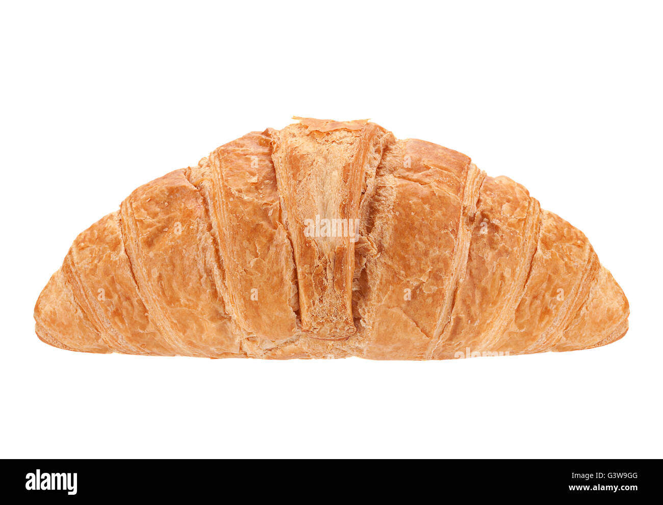 Croissant snack closeup isolated on white background Stock Photo