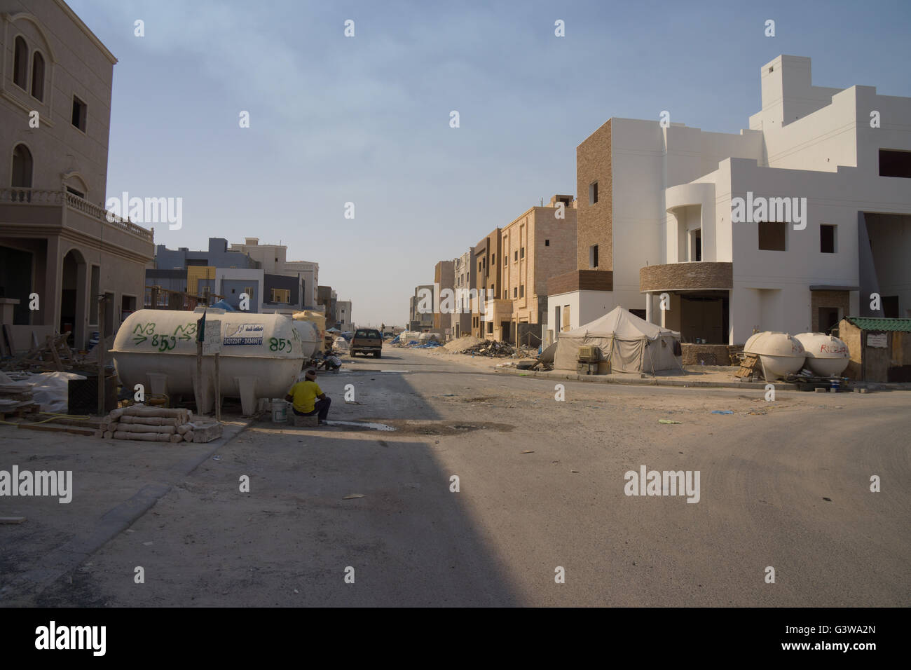 Construction work in a new town in Kuwait Stock Photo - Alamy