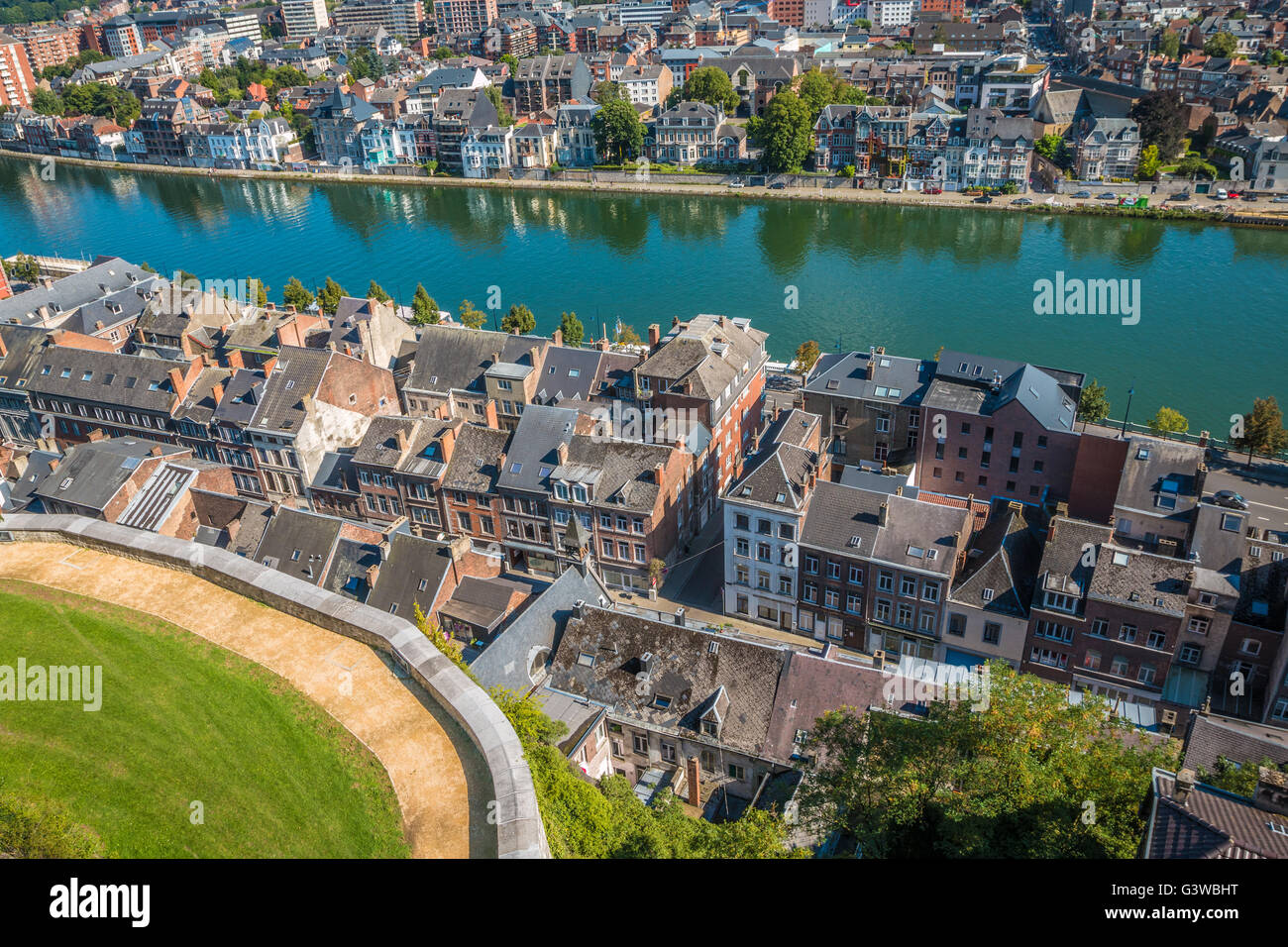 Panoramic view of Namur in Belgium Stock Photo