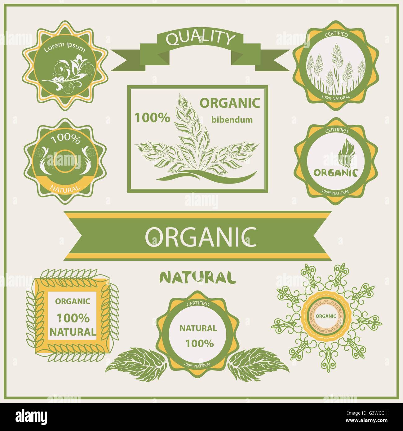 Organic products, labels, logo Stock Vector Image & Art Alamy