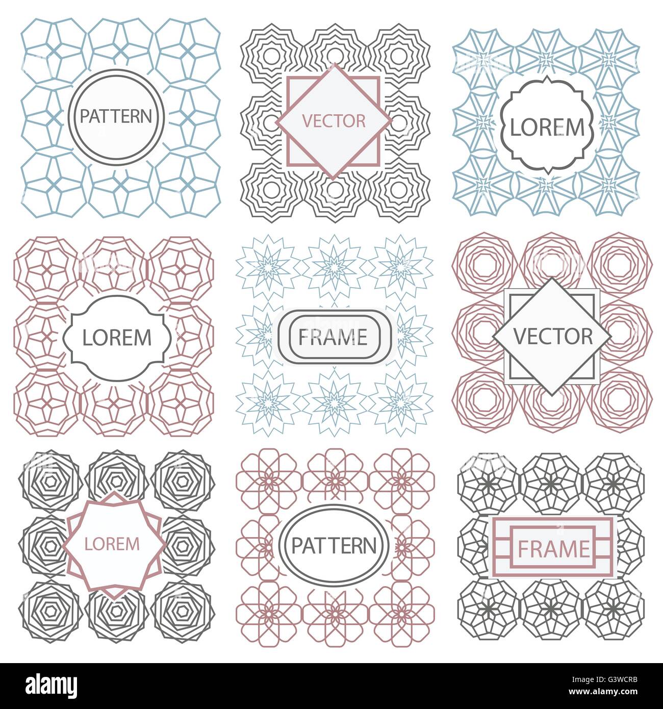 Border line geometric shape Stock Vector Images - Alamy