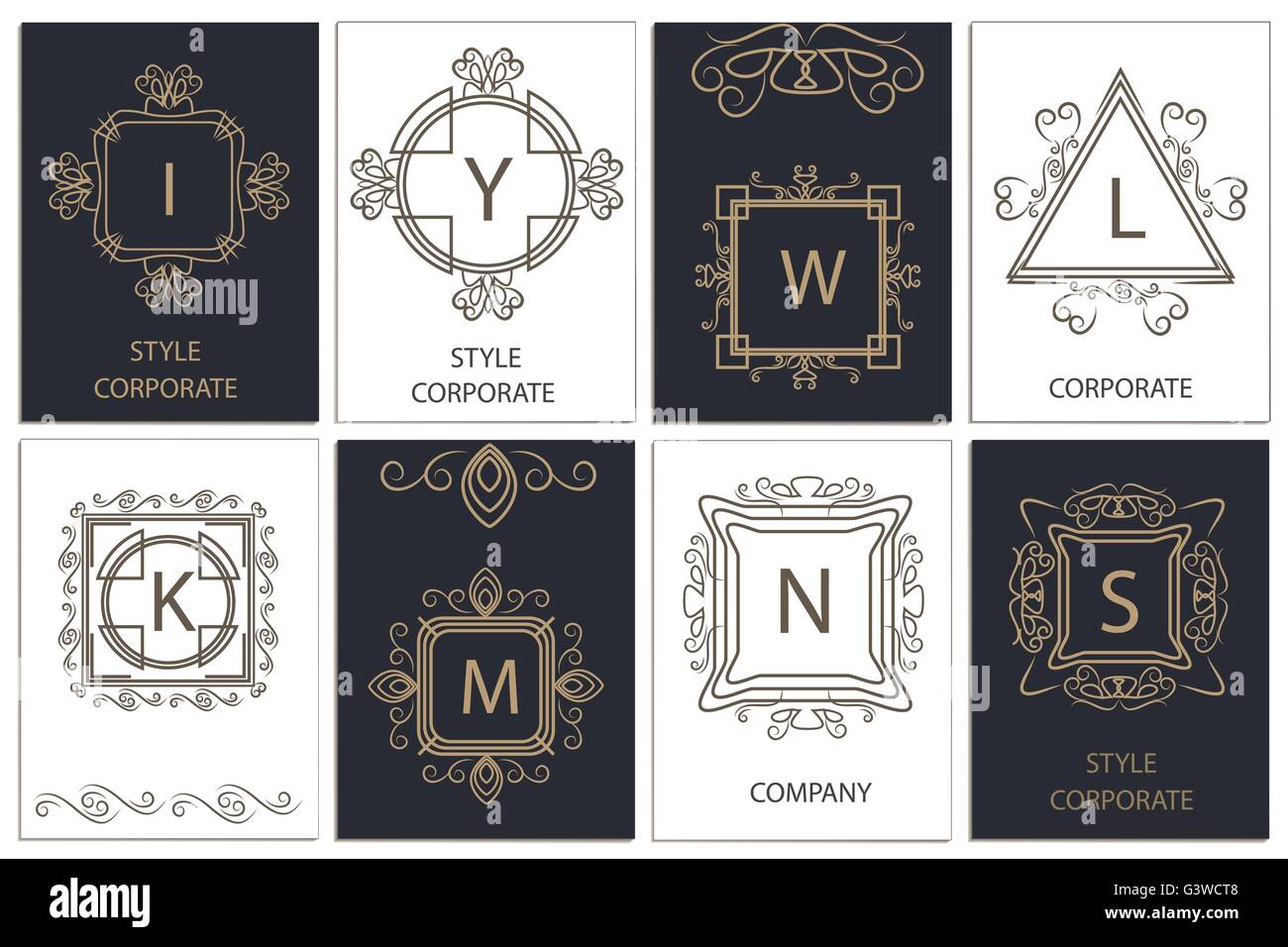 Design cards decorative, ornamental logos Stock Vector Image & Art - Alamy