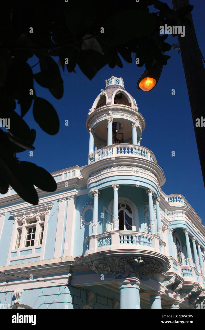 Palacio de Ferrer, palace on Parque Jose Marti Square, Cuba, Cienfuegos Stock Photo
