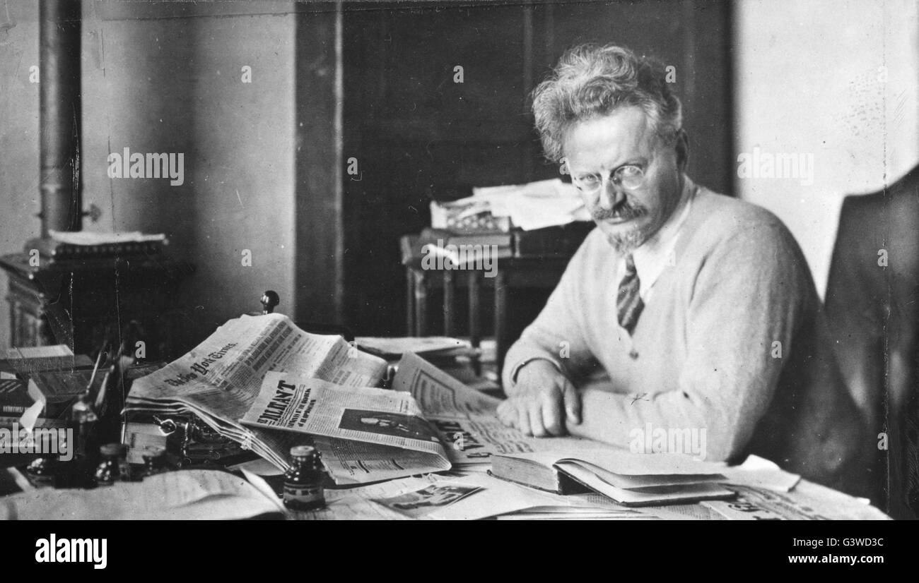 Portrait of Leon Trotsky (1879-1940) Stock Photo