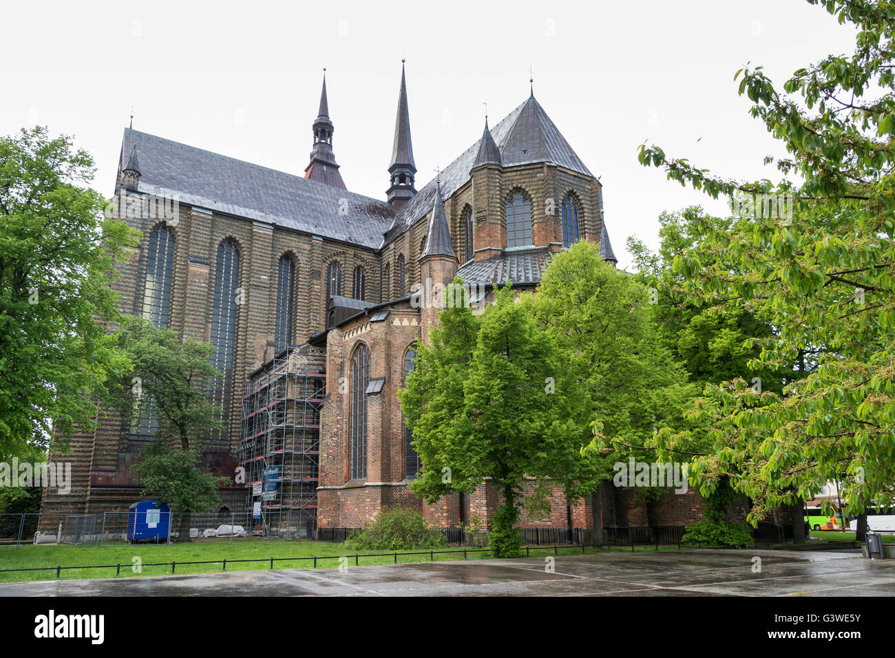 Rostock Cathedral - St Mary's Church - in Northern Germany Stock Photo