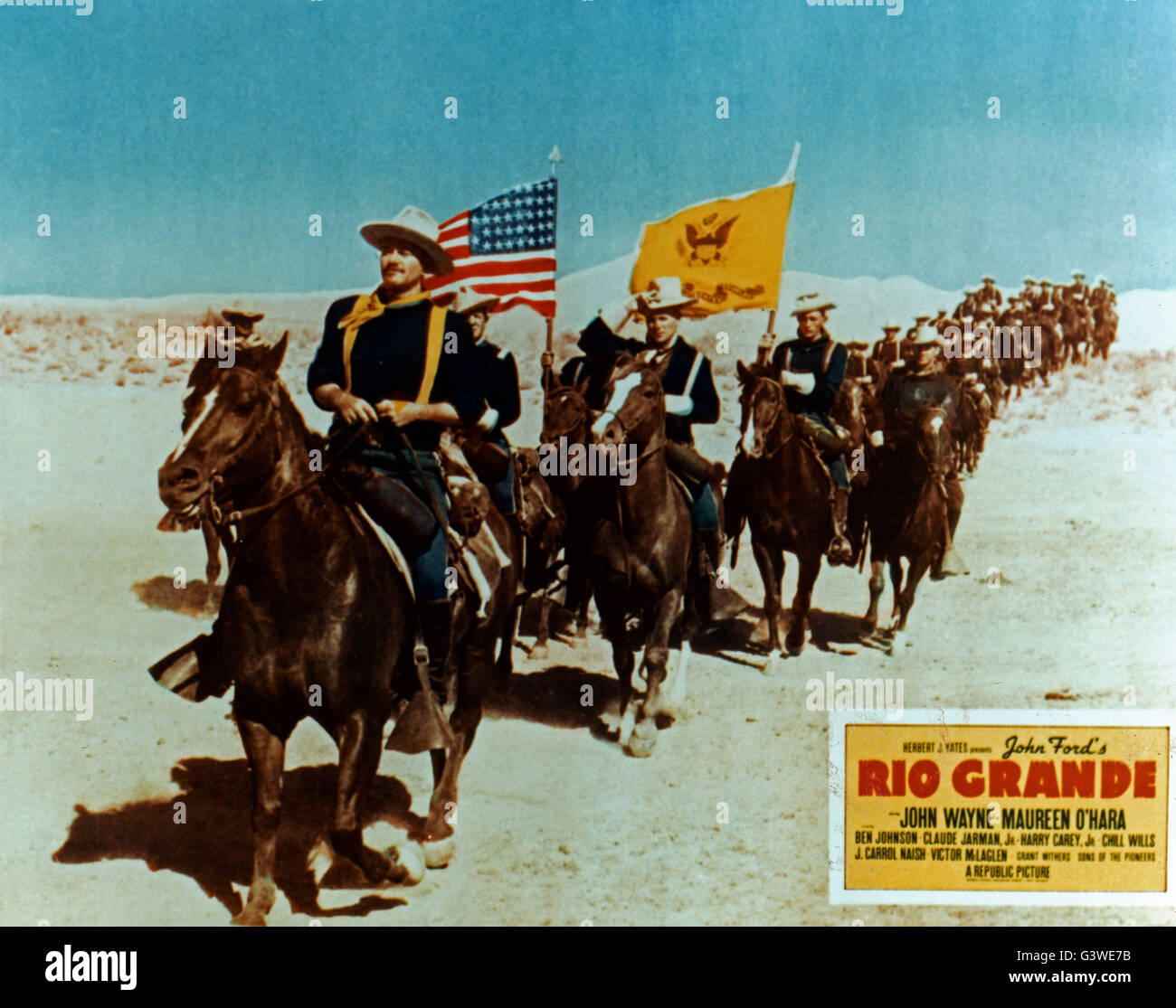 Rio Grande, USA 1950, Regie: John Ford, Darsteller: John Wayne (vorn) Stock Photo
