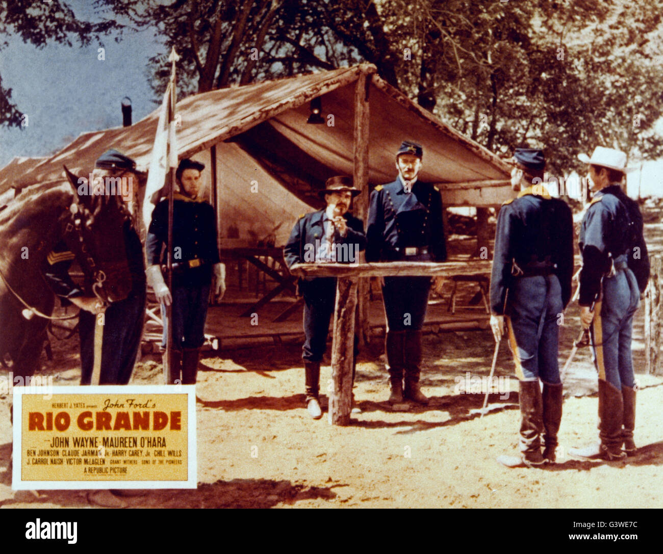 Rio Grande, USA 1950, Regie: John Ford, Darsteller: J. Carroll Naish, John Wayne (beide Mitte) Stock Photo