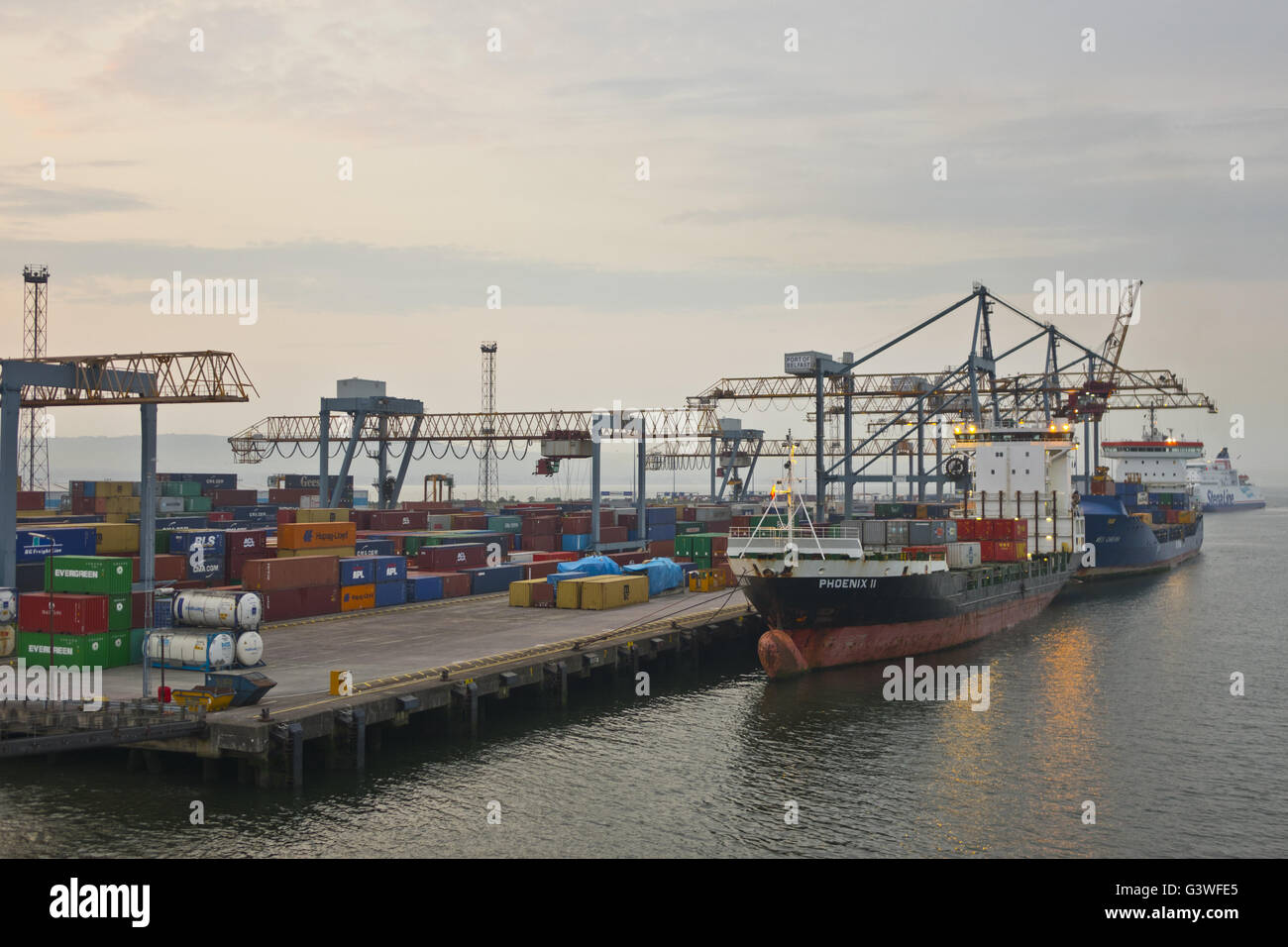 Port of Belfast container docks Stock Photo Alamy