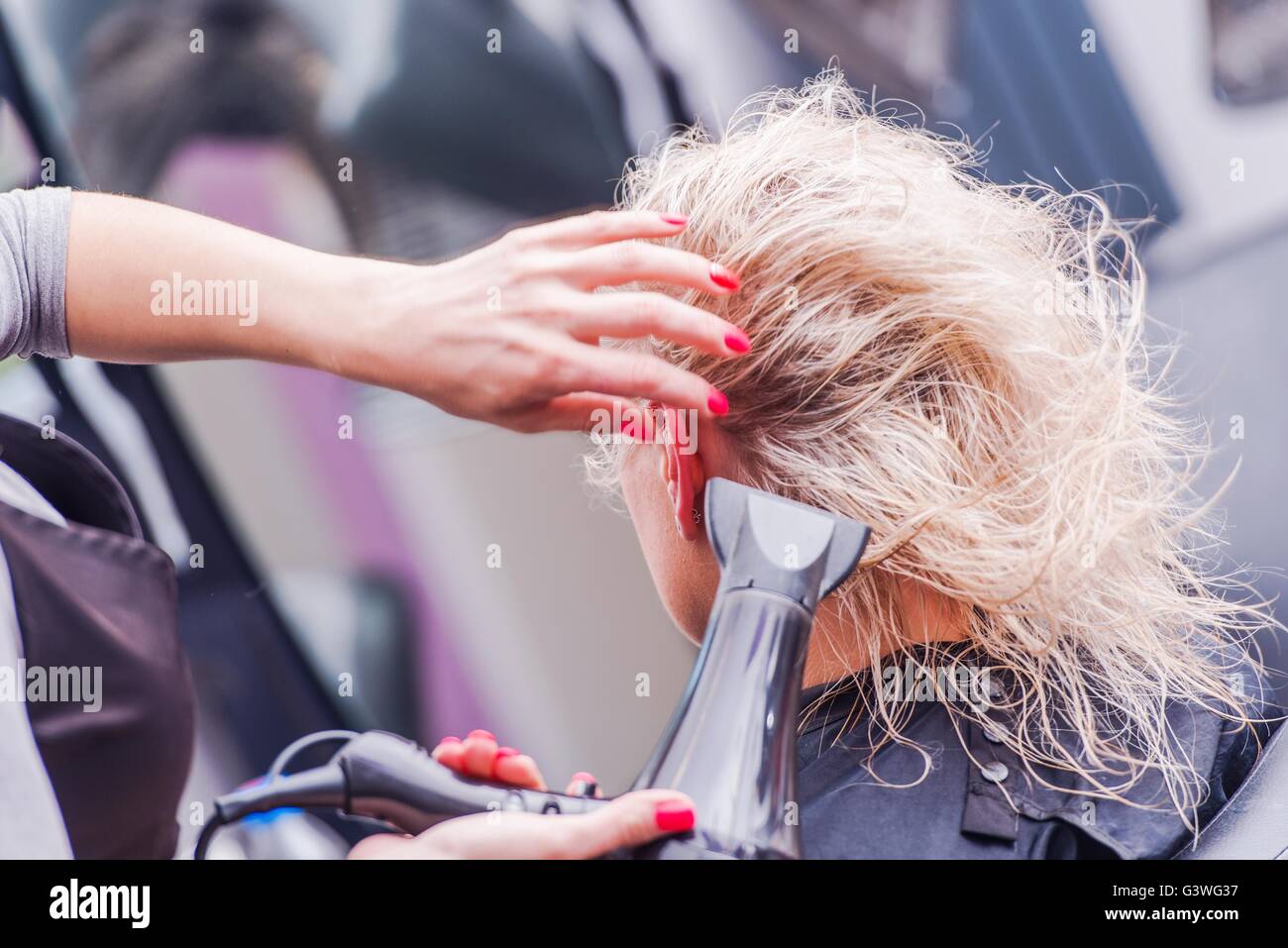 Beauty Studio Hairstylist Business Hairdresser Drying Clients