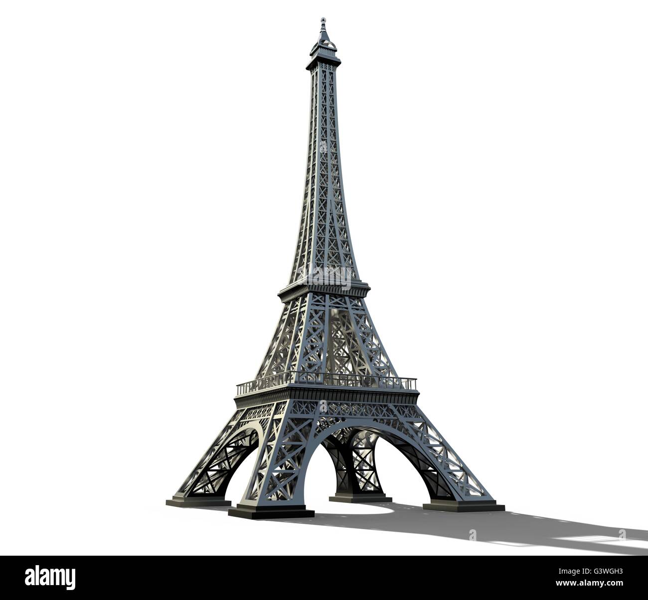 Eiffel tower isolated on a white background Stock Photo - Alamy
