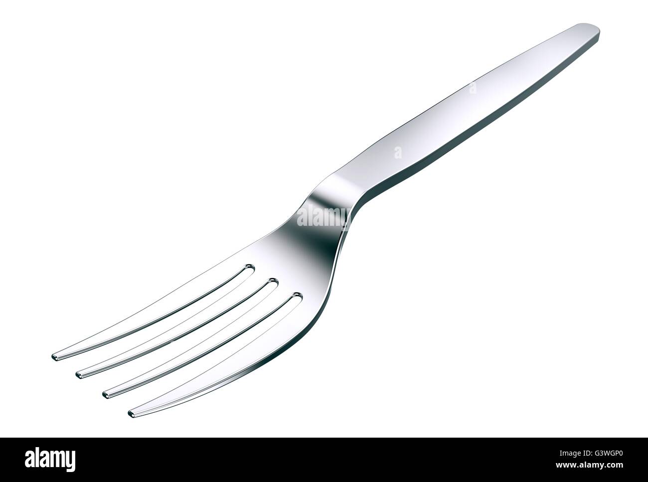 metal fork isolated on a white back ground Stock Photo