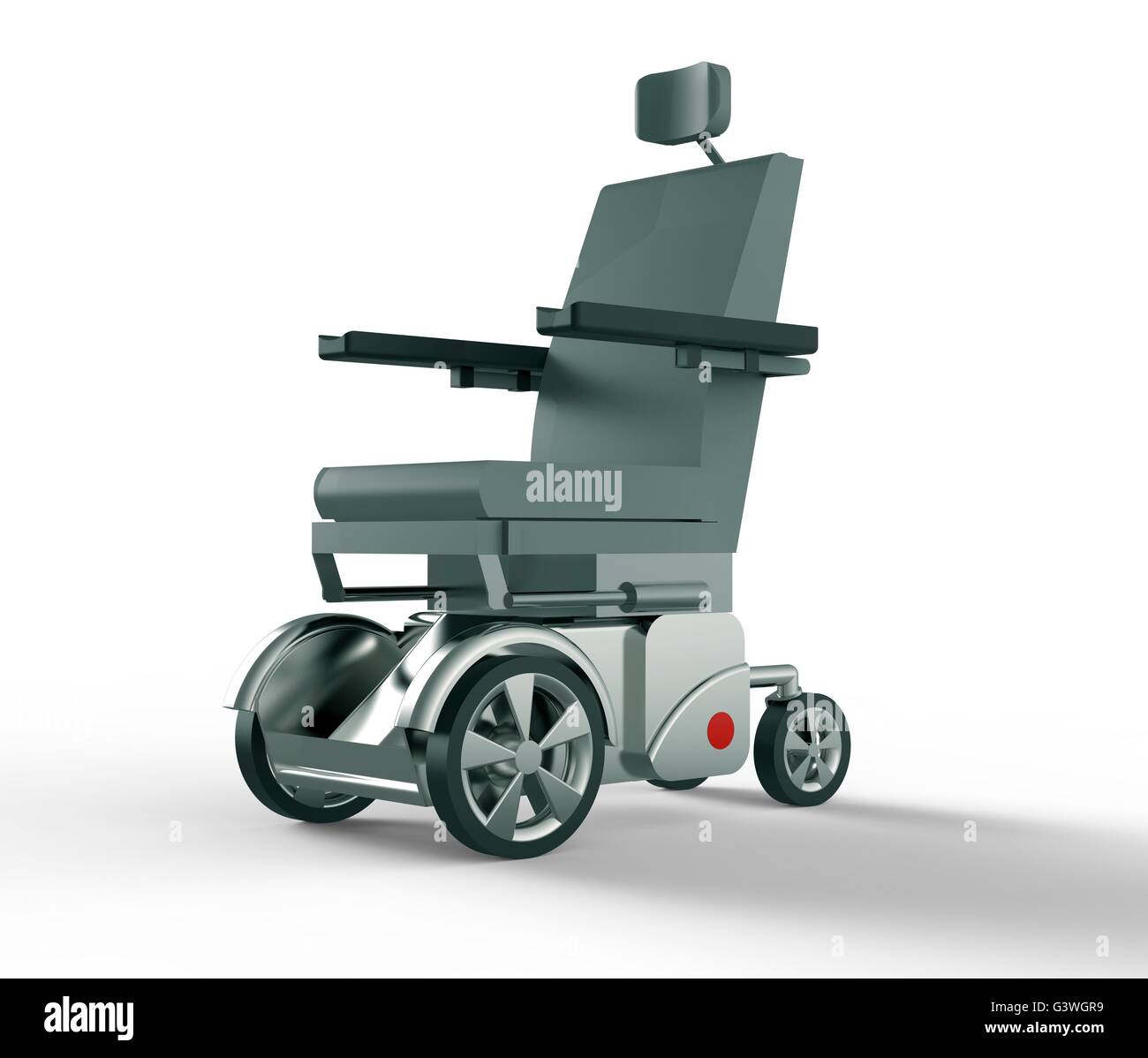 electric wheelchair isolated on a white back ground. Stock Photo