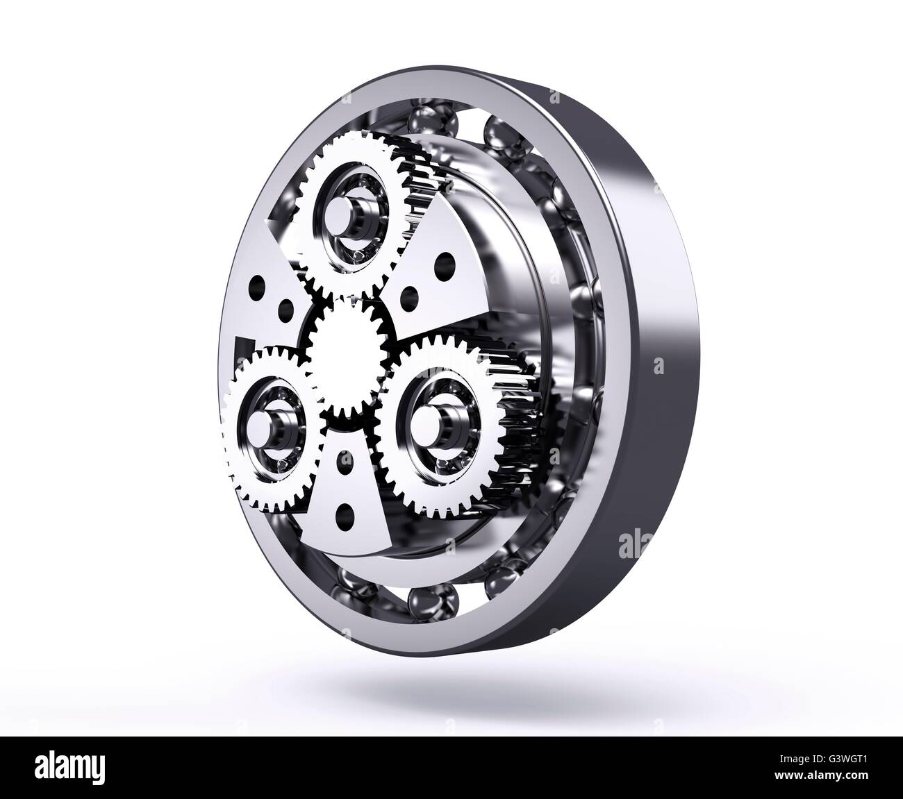 planetary gear isolated on a white background. Stock Photo