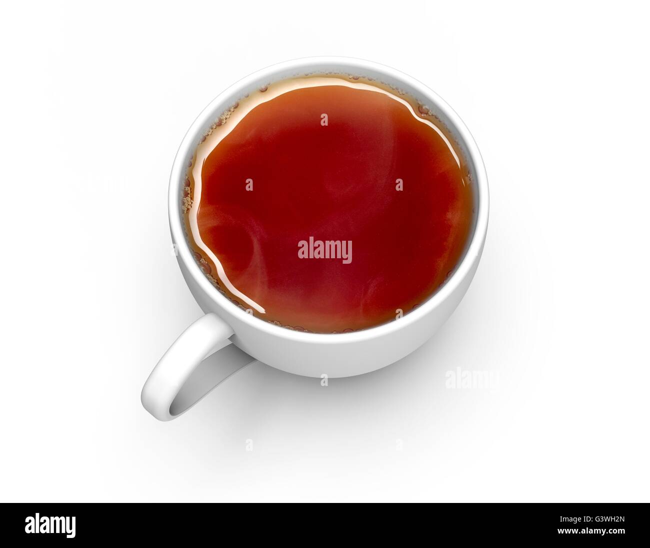 nice tea cup with fresh tea isolated on white Stock Photo Alamy