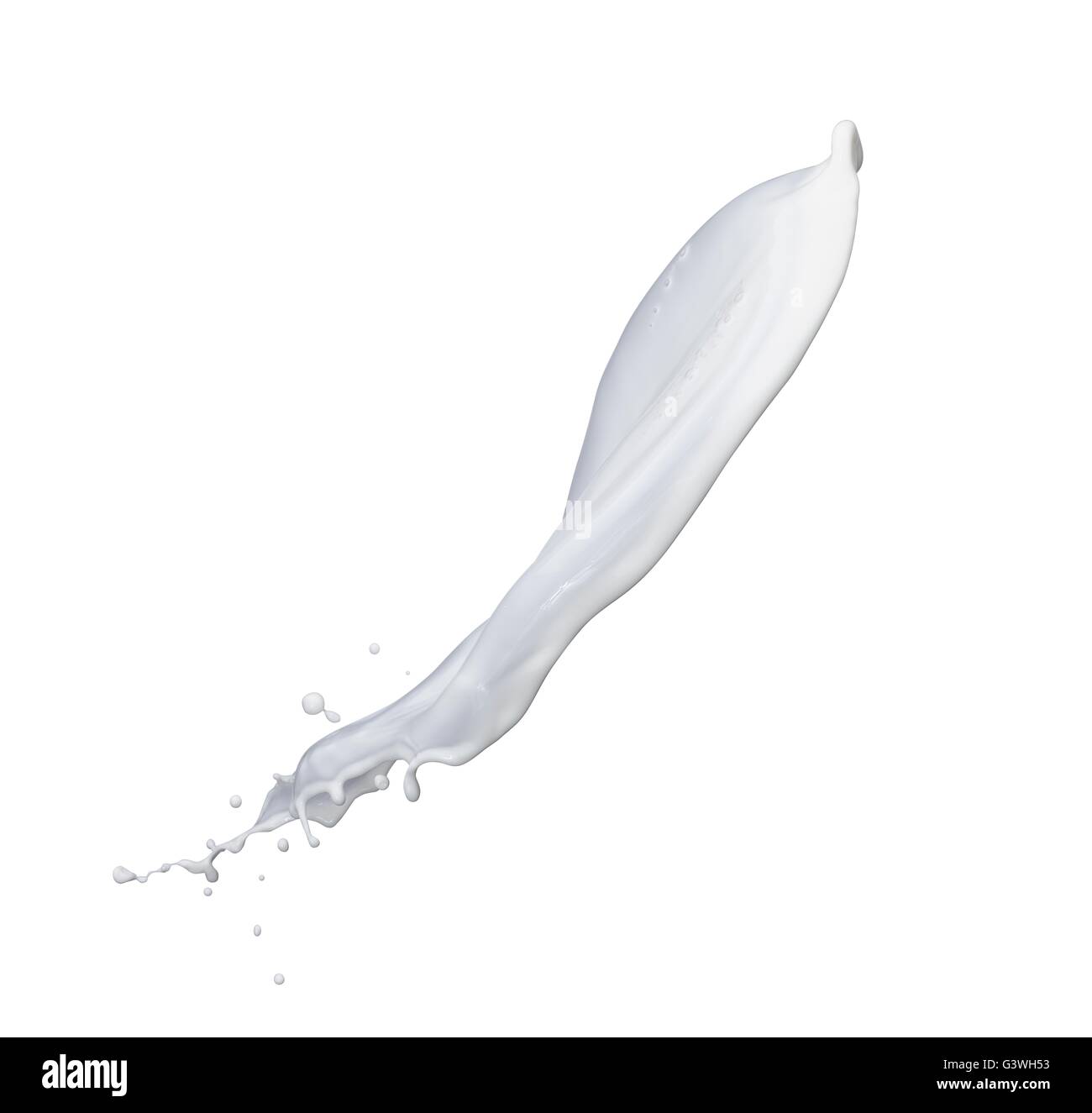 splash of milk with clipping path isolated on white Stock Photo - Alamy