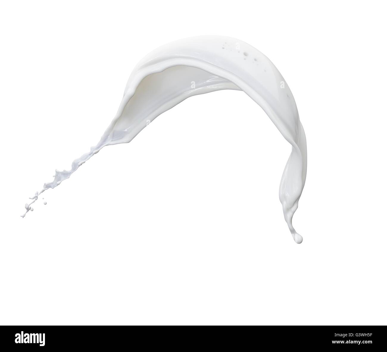 splash of milk with clipping path isolated on white Stock Photo - Alamy