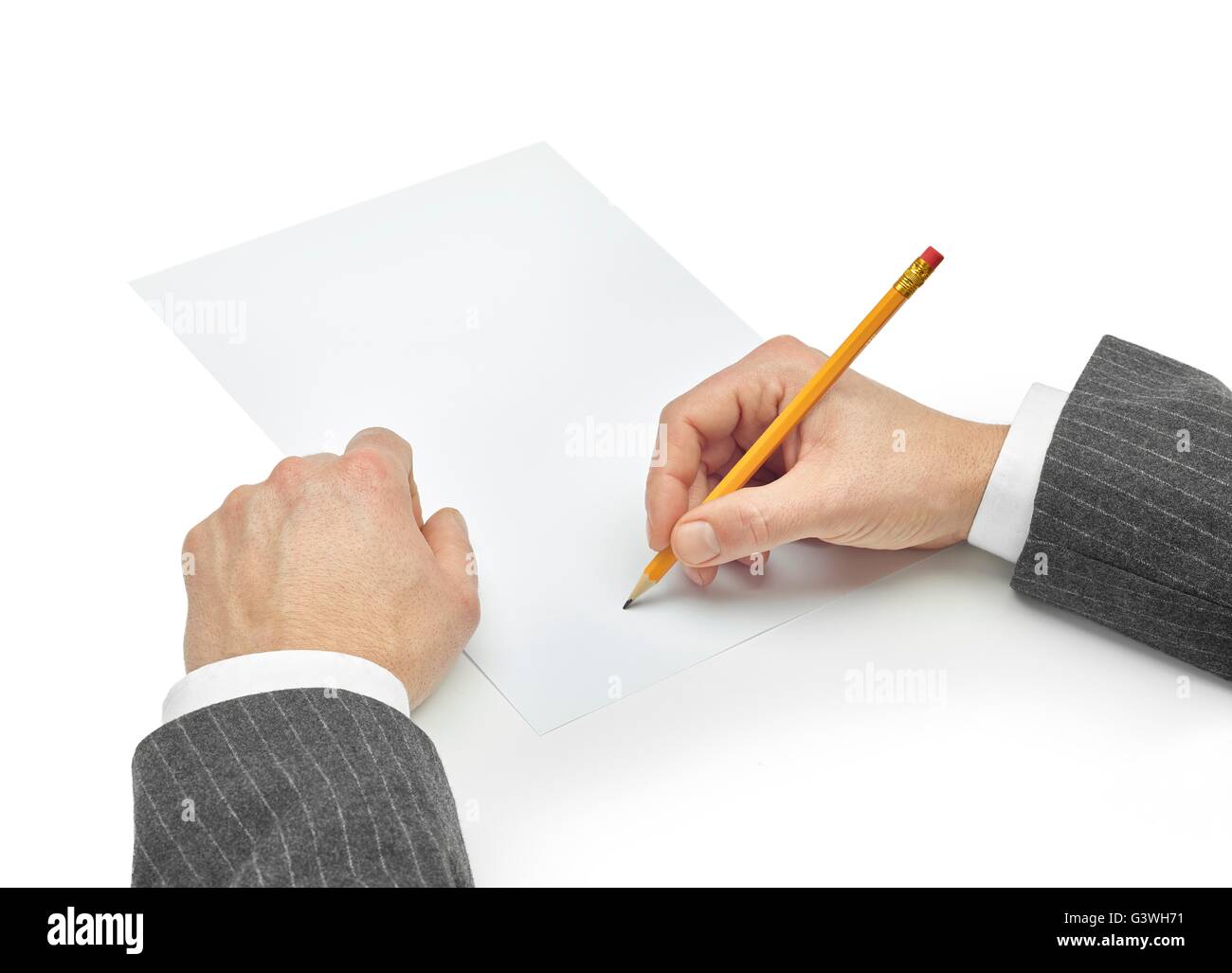 Pen write friendly word on paper Stock Photo