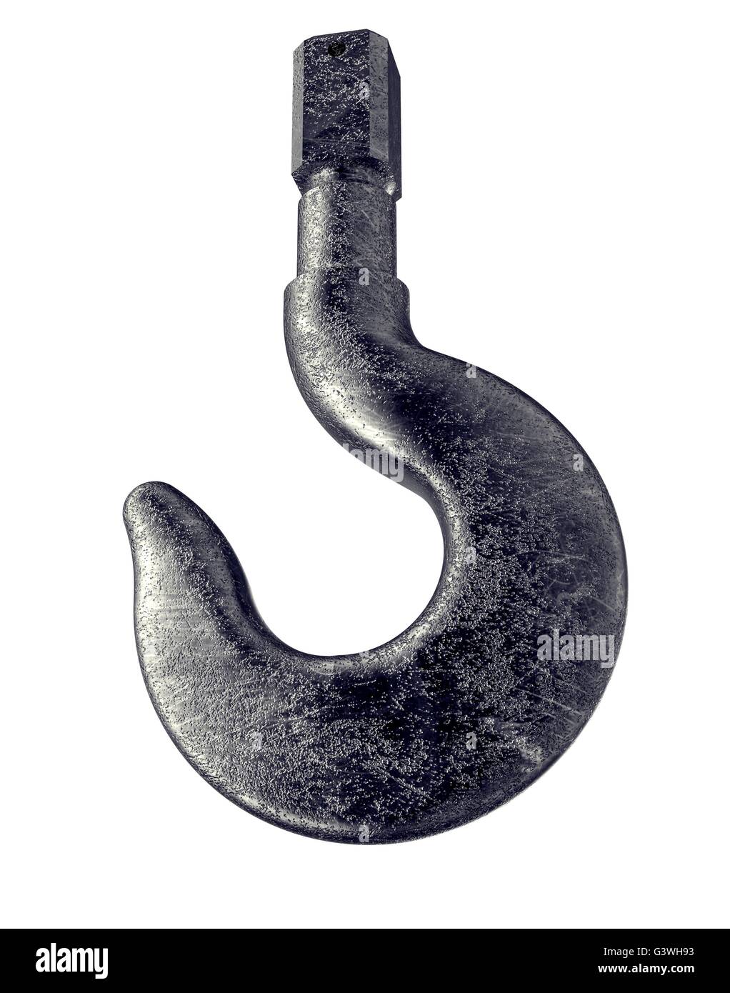 iron hook isolated on white Stock Photo