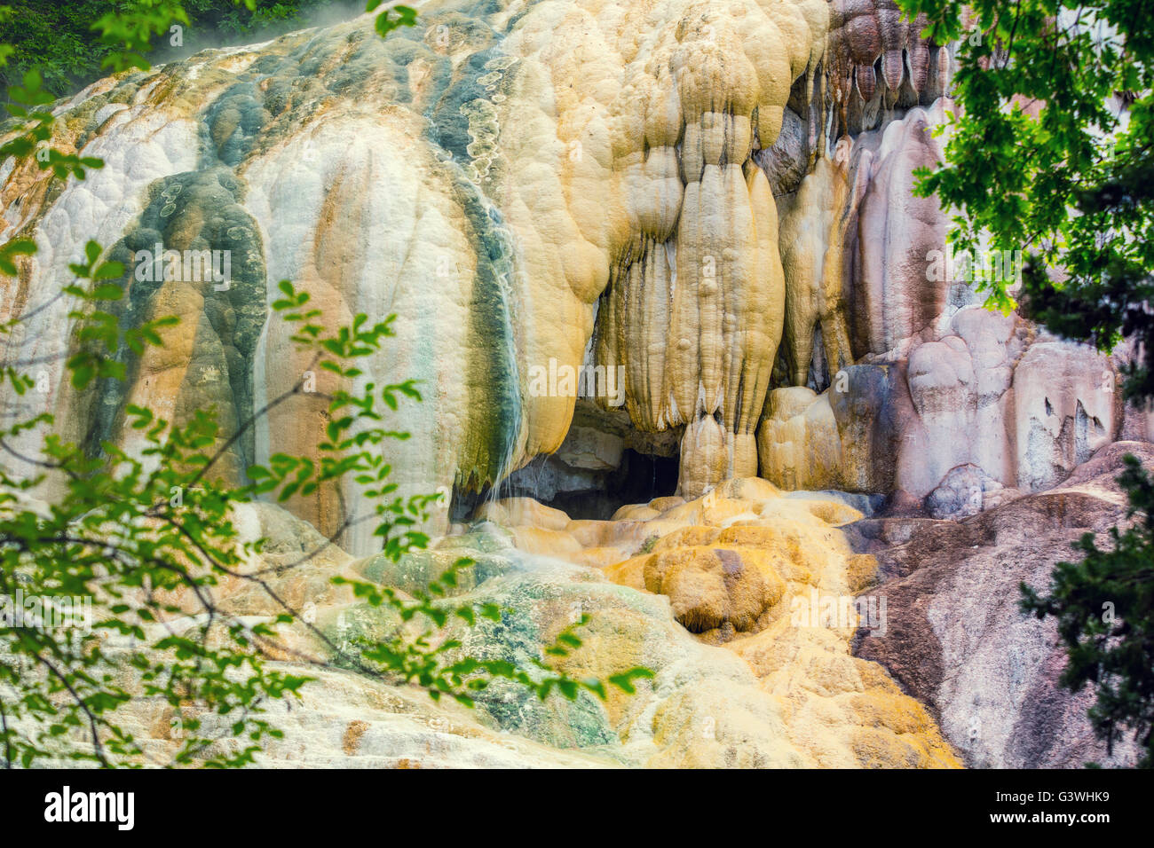 thermal springs San Filippo in Val D'Orcia, Italy Stock Photo