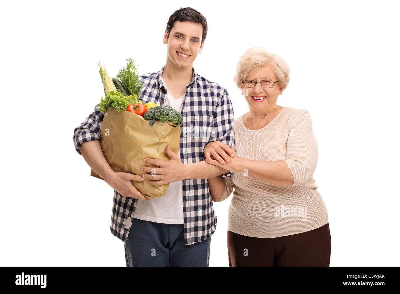 Help carry groceries hires stock photography and images Alamy