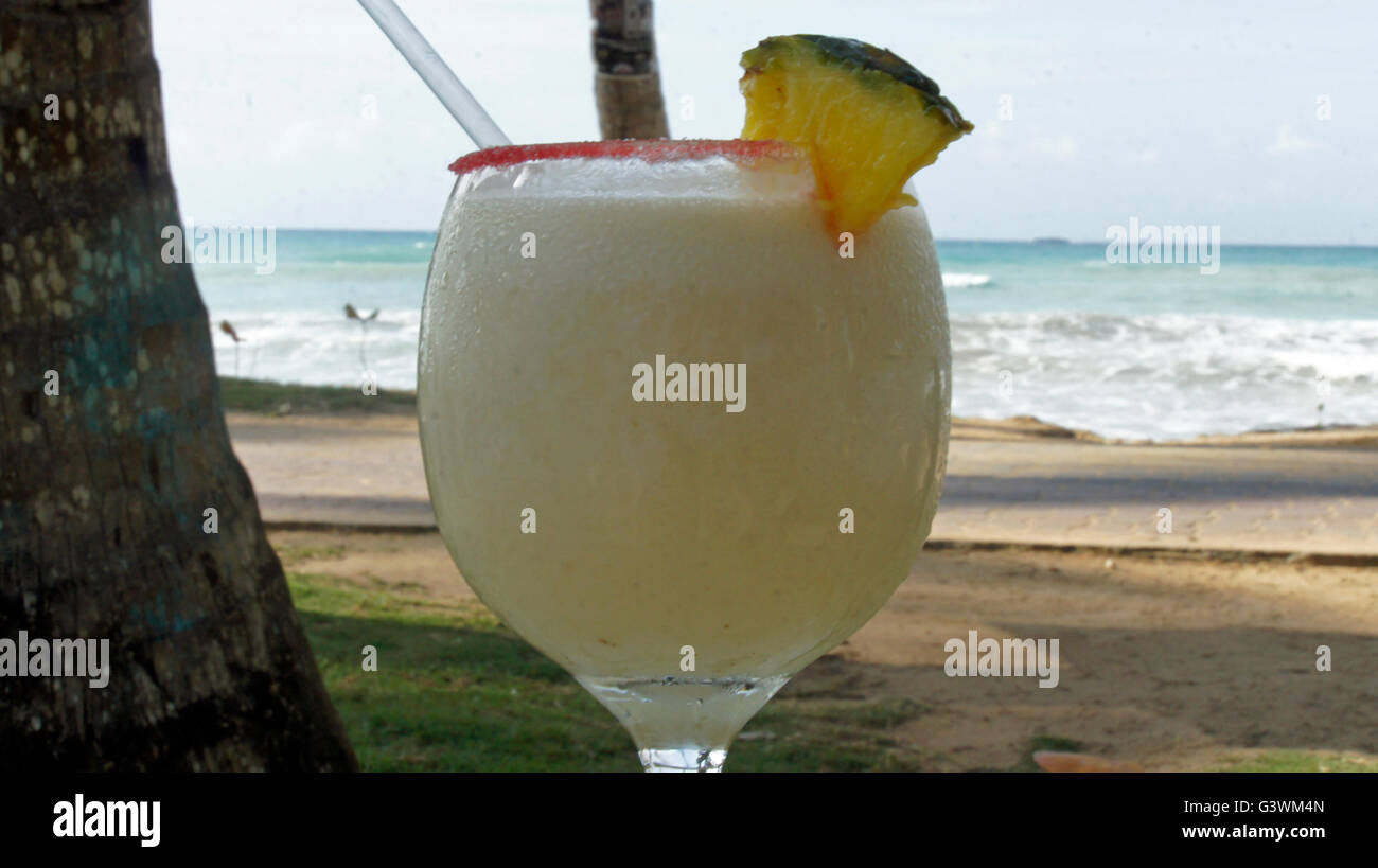caribbean cocktail from the dominican republic Stock Photo - Alamy