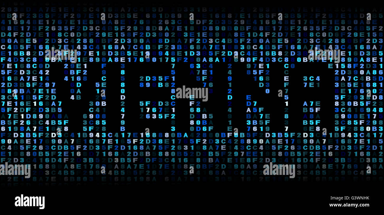 Vienna text on hex code illustration Stock Photo Alamy