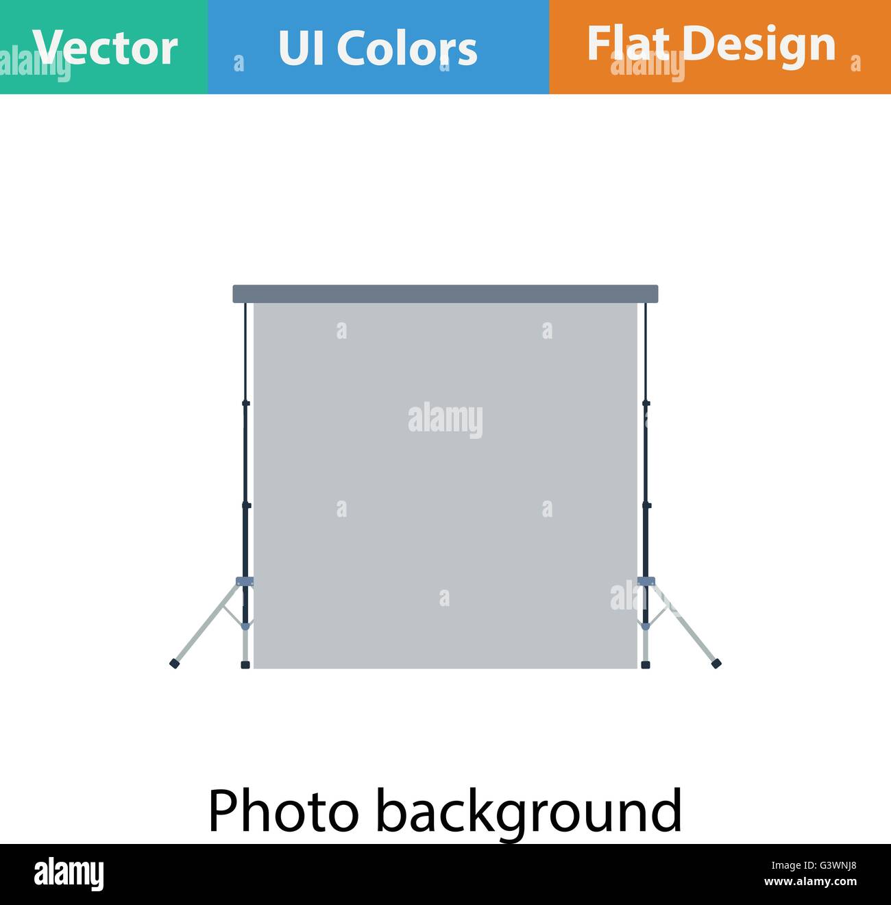 Icon of studio photo background. Flat color design. Vector illustration ...
