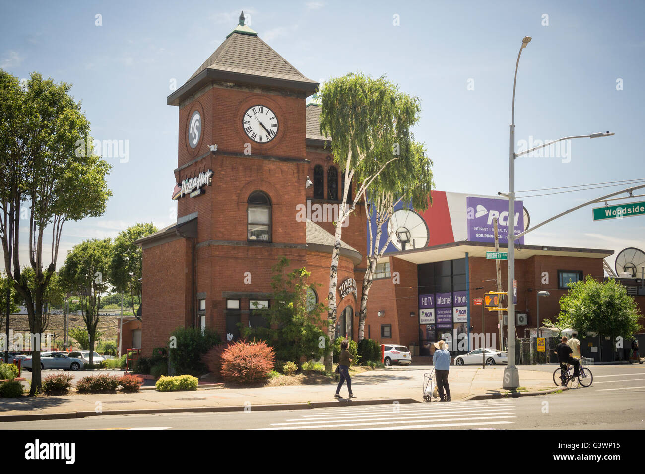 A Pizza Hut take out restaurant located in the former trolley barn of