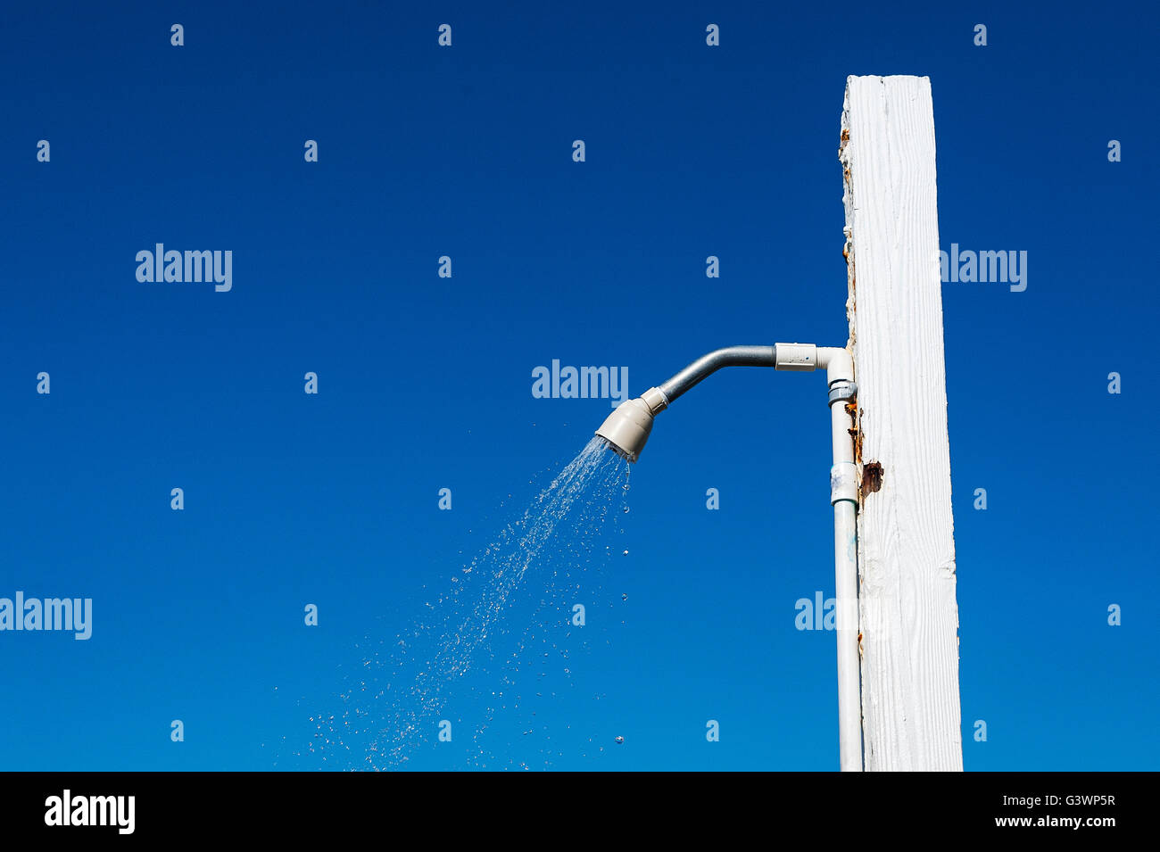 Outdoor beach shower. Stock Photo