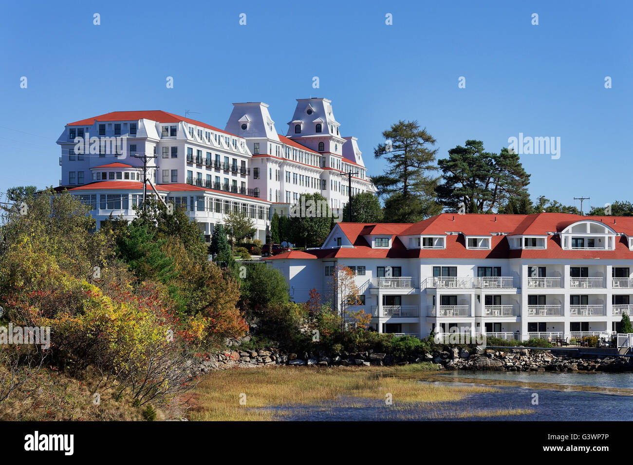 The Wentworth by the Sea (formerly The Hotel Wentworth), historic grand hotel in New Castle, New Hampshire, USA Stock Photo