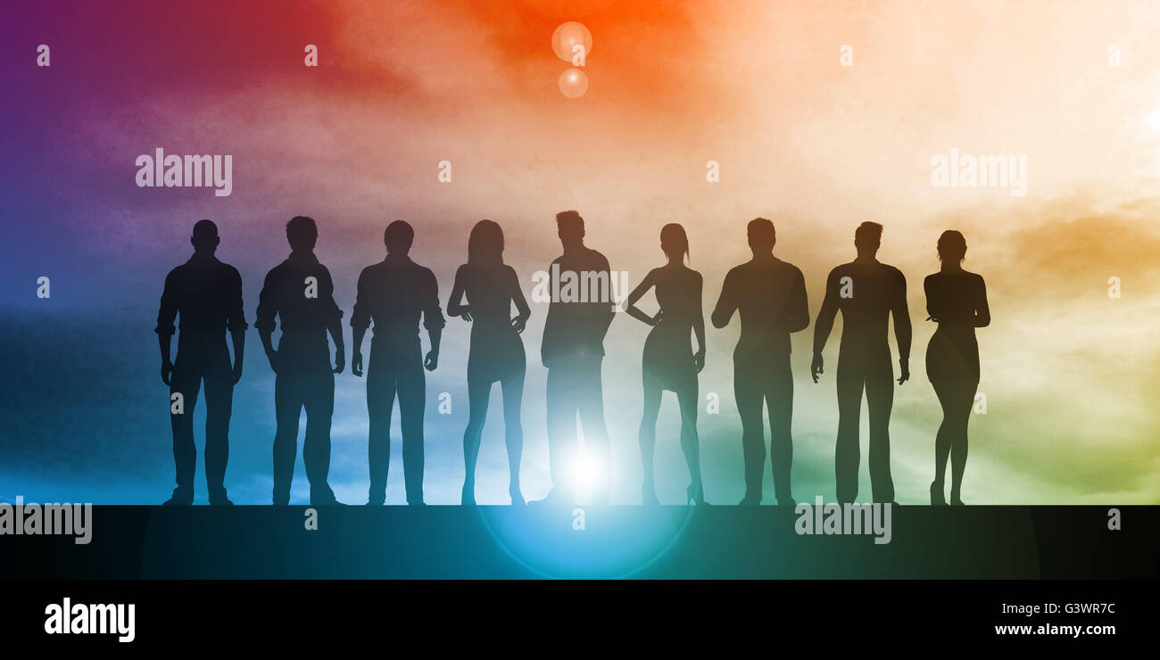 Businessteam standing in row hi-res stock photography and images - Alamy