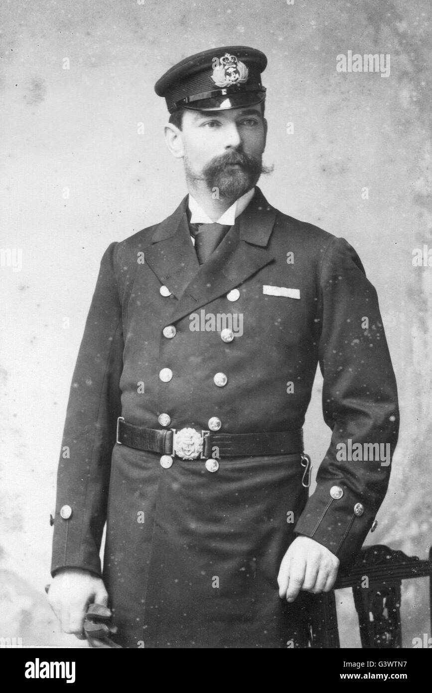 Royal Navy warrant officer C.1900. Stock Photo