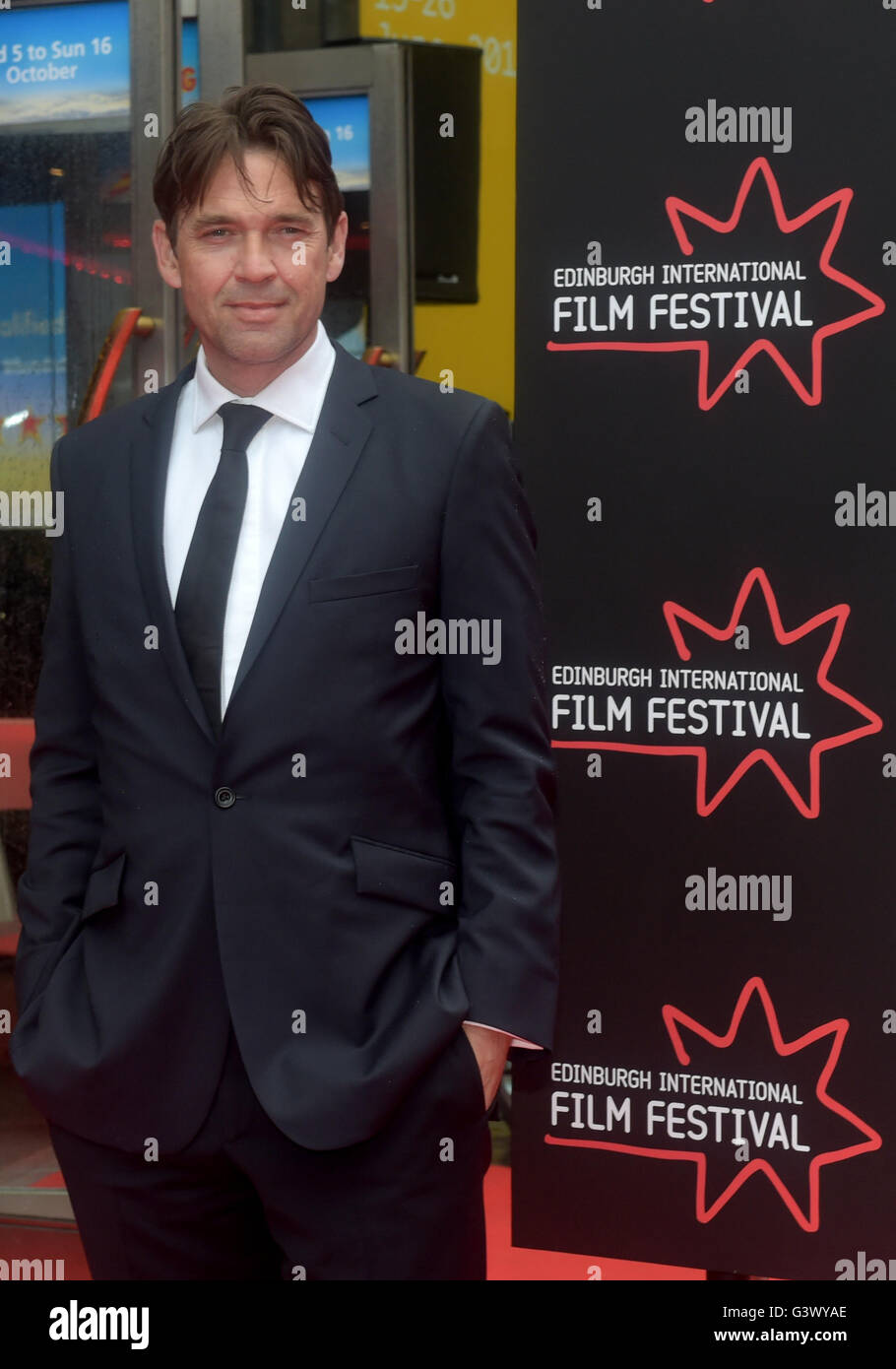 Dougray Scott attending the Edinburgh International Film Festival 2016 opening-night gala, and the world premiere of Tommy's Honour, at the Festival Theatre in Edinburgh, Scotland. Stock Photo