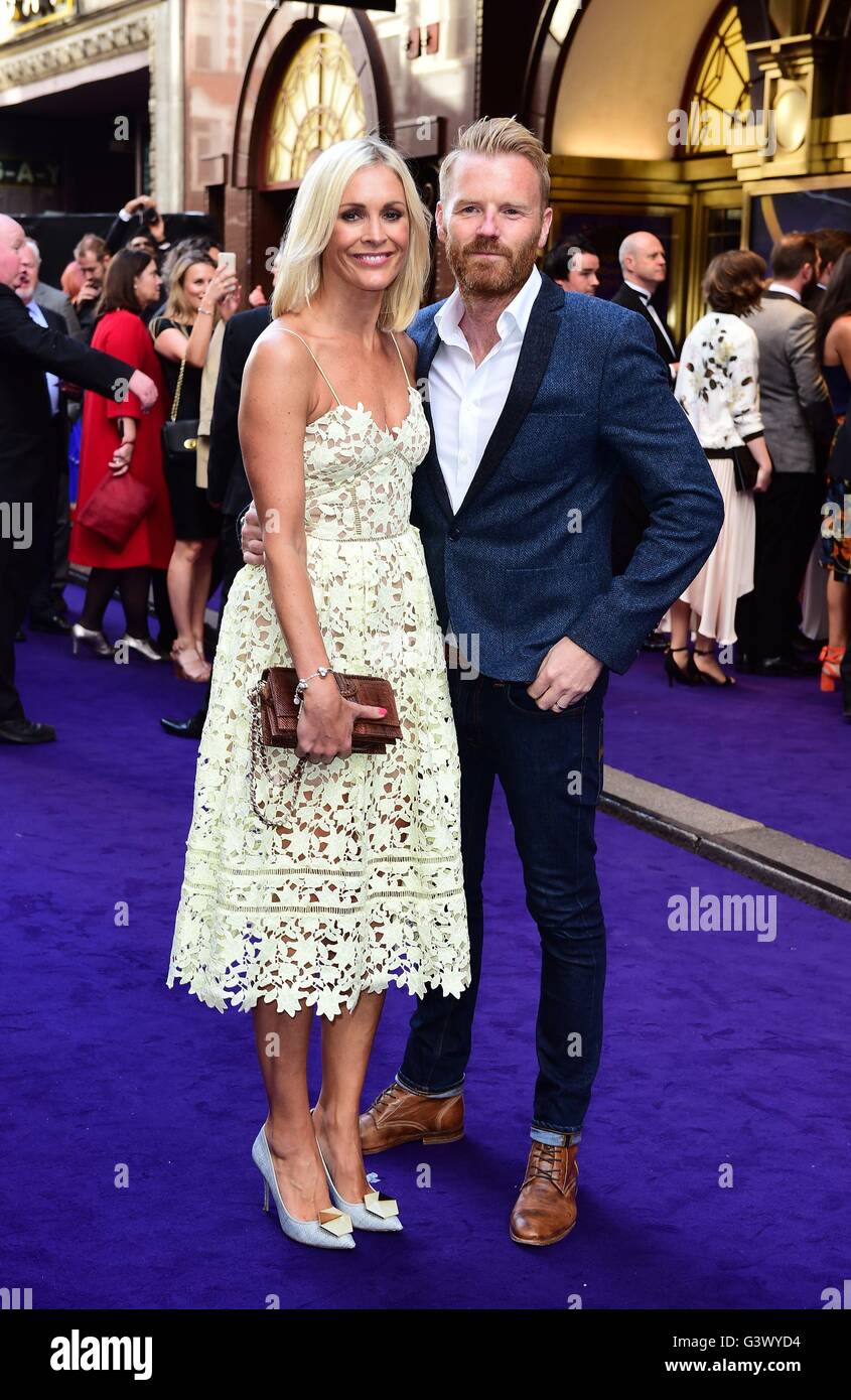 Jenni Falconer and James Midgley attending the opening night of Disney
