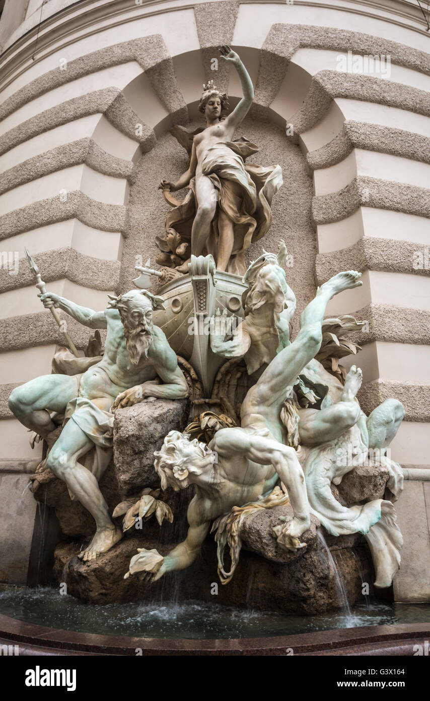 Vienna fountain sculpture Stock Photo