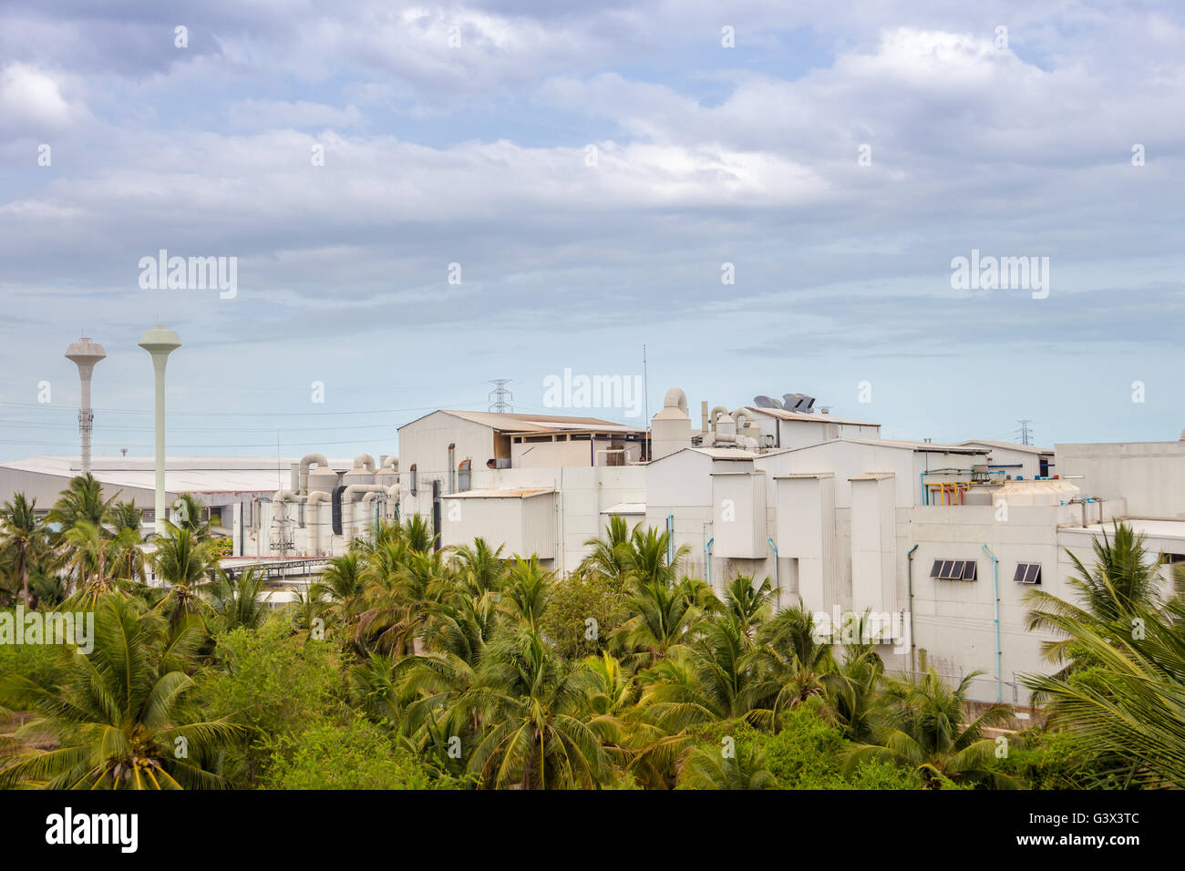 A industrial factory in Samutsakorn Industrial Estate, Thailand Stock