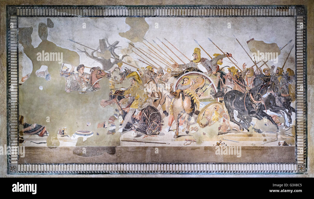 Naples Italy Alexander Mosaic Floor From The House Of Faun At Pompeii Naples Italy Alexander Mosaic Floor From The House Of Faun At Pompeii