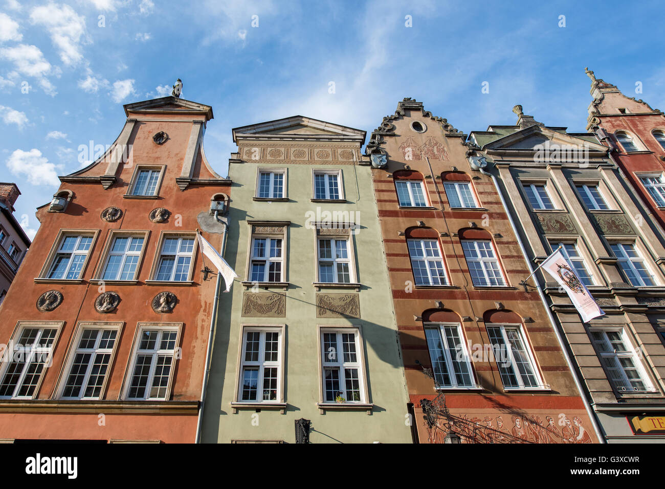 Traditional houses in Gdansk Stock Photo